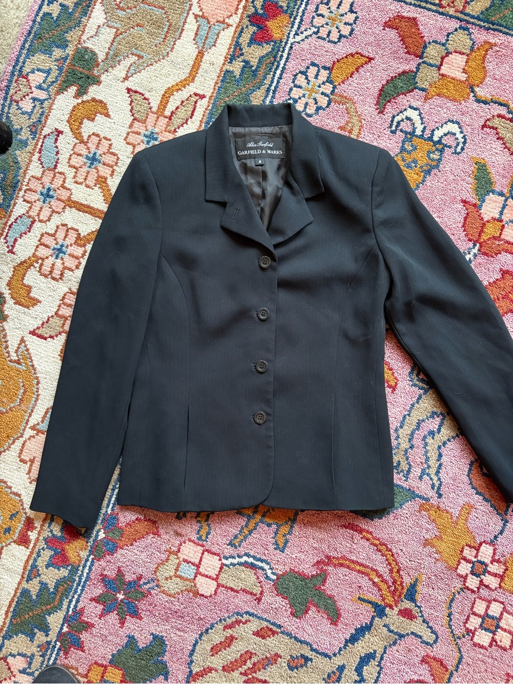 Vintage Garfield & Marks Black Women's Classic Single-Breasted Blazer
